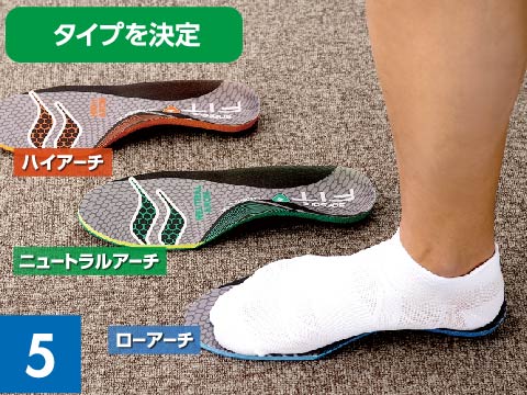 FITボードを利用してインソールタイプを決定